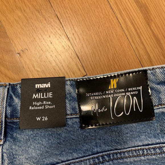 Mavi MILLIE High-Rise Relaxed Jeans Shorts NWT - Picture 7 of 9
